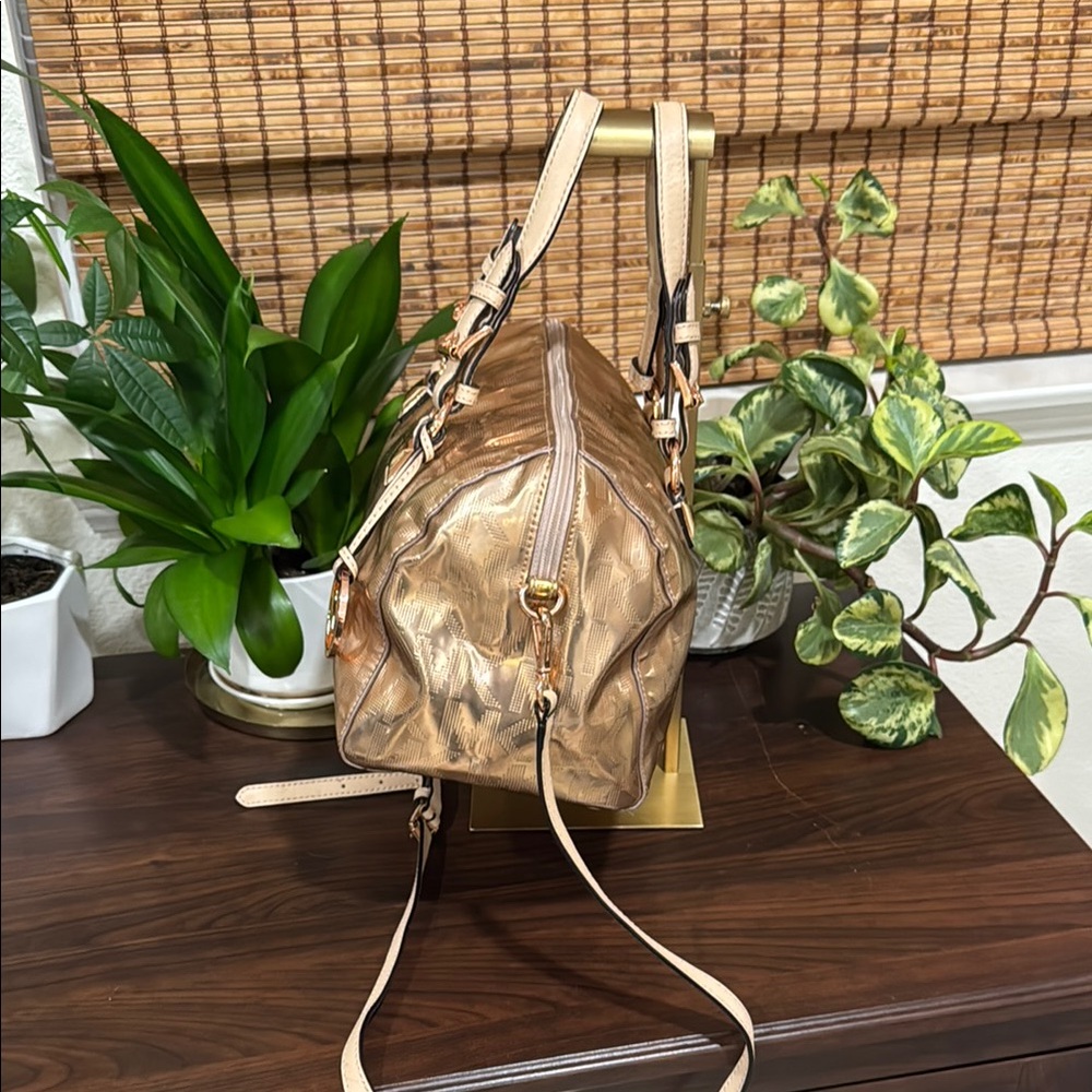 Michael Kors Gold Satchel with Luxurious Finish - Picture 6 of 12